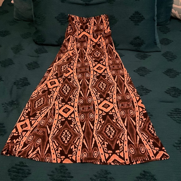Unbranded super stretch tribal print maxi skirt - Picture 7 of 9